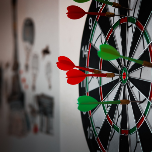 dartbord bevestigen