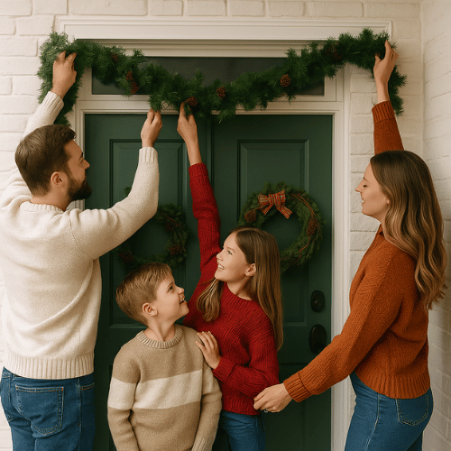 kerstversiering ophangen zonder boren