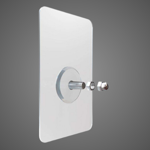 ophangen kerstversiering met plakspijkers