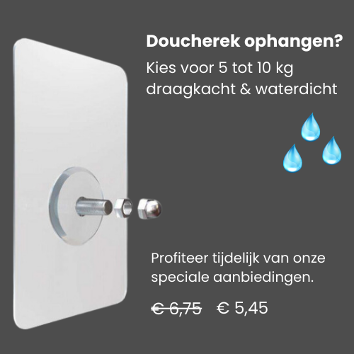 rekje ophangen zonder boren met plakspijkers