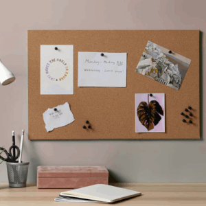 prikbord ophangen zonder boren