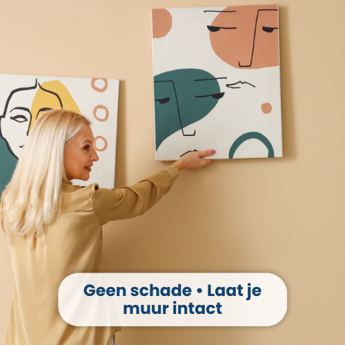 schilderij ophangen zonder boren met plak spijker