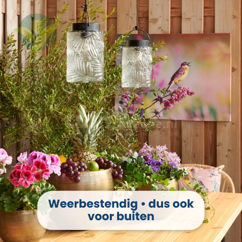tuinposter ophangen zonder boren buiten