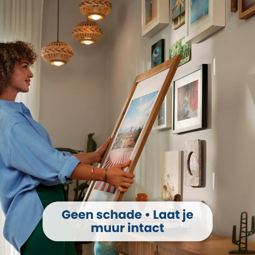 zwaar schilderij ophangen zonder boren