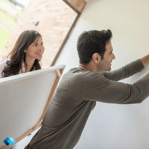 Canvas ophangen zonder een nieuw gat te boren