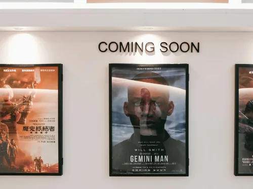 Filmposters aan de muur