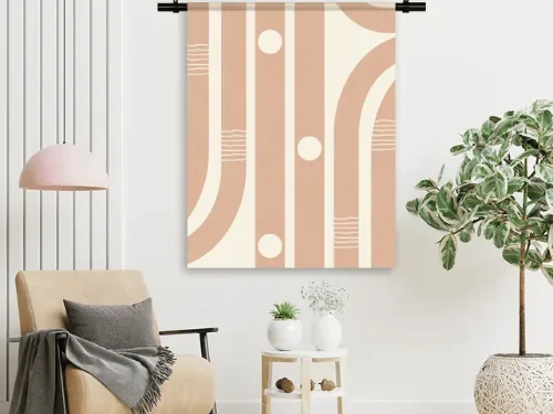 Wandkleed als muurdecoratie in de zithoek