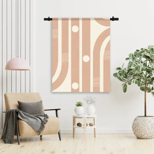 Wandkleed aan de muur in de woonkamer